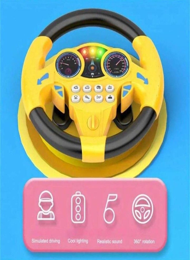 Bitrexup Premium Kids Driving Steering Wheel Funny Interactive Driving Wheel with Music (Multicolor) - Image 4